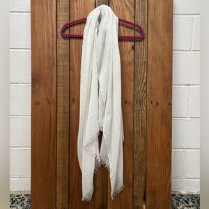 White cream scarf with gold studs